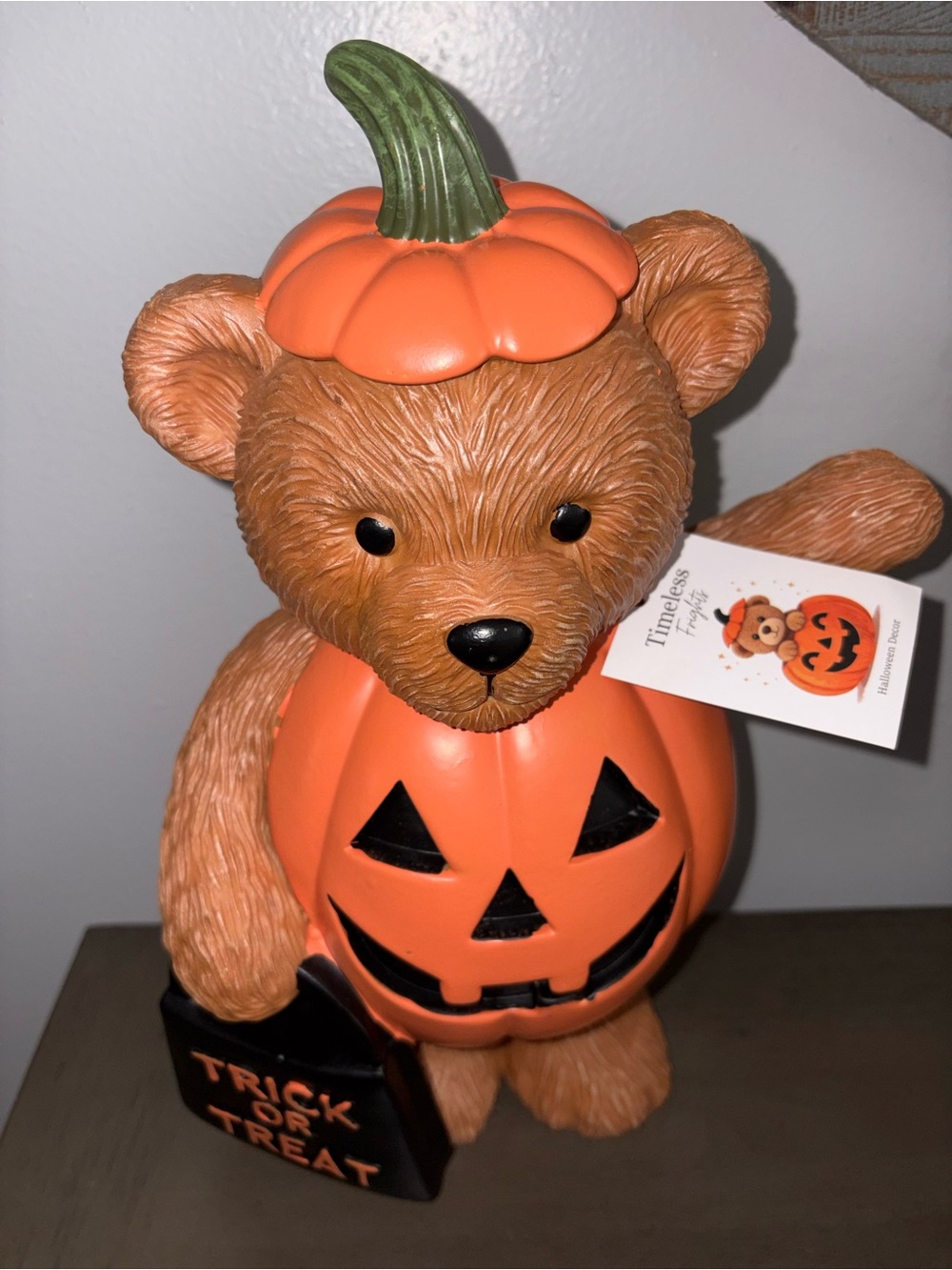 Halloween Bear Pumpkin Trick or Treat bag